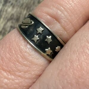 Vintage Sterling Silver Celestial Ring